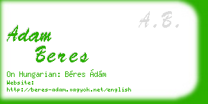 adam beres business card